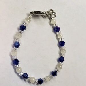 Baby Bracelet White And Blue